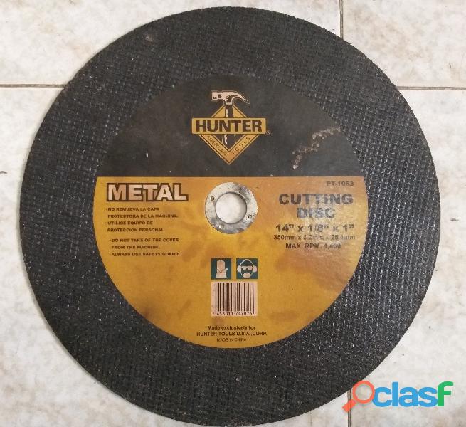 Disco de corte marca HUNTER 14" x 1/8" x 1"