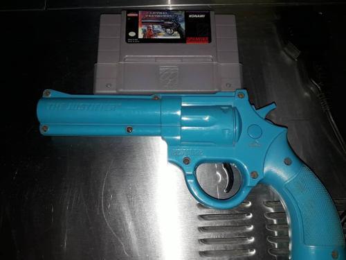 Juegos Super Nintendo Snes Letal Esforcers+gun Azul 25$
