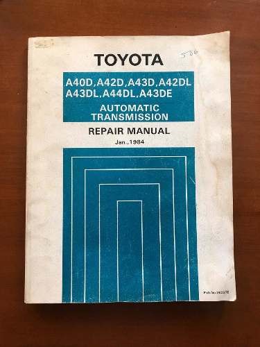 Manual De Reparación Cajas Automáticas Toyota En Ingles