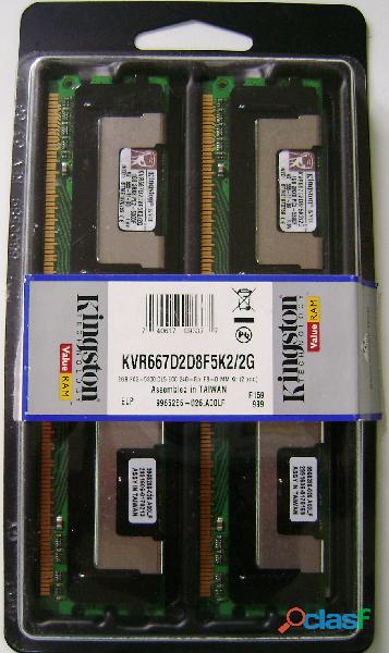 Memorias RAM Kingston 2GB tipo DDR2/667 MHZ/PC2 5300