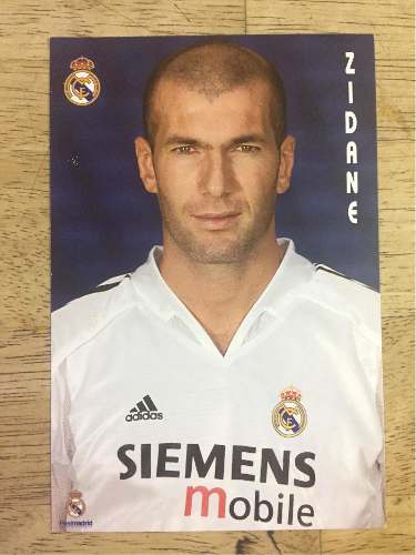 Postal Original Real Madrid Zinedine Zidane 