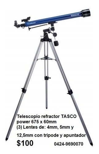 Telescopio Refractor Marca Tasco Power mm (100 Verdes)