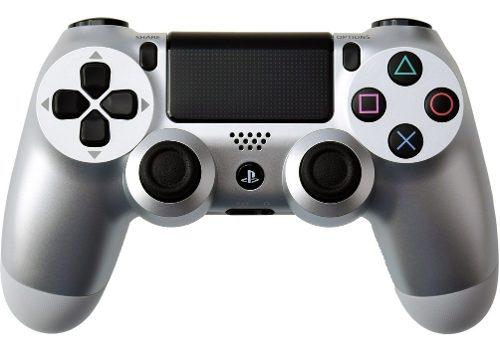 Control Ps4 Plateado Silver Dualshock 4 +grips. 2da Gene.