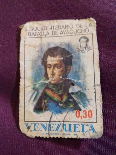 Estampilla Colleccion De Venezuela Antigua Usada 