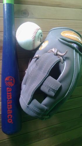Kit De Baseball: Guante, Pelota Y Bate