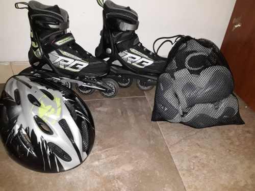 Patines En Línea Originales Rollerblades Con Sus Accesorios