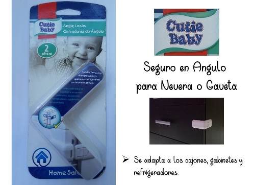 Seguro En Angulo P/gavetas P/bebes Y Niños (2 Unid)