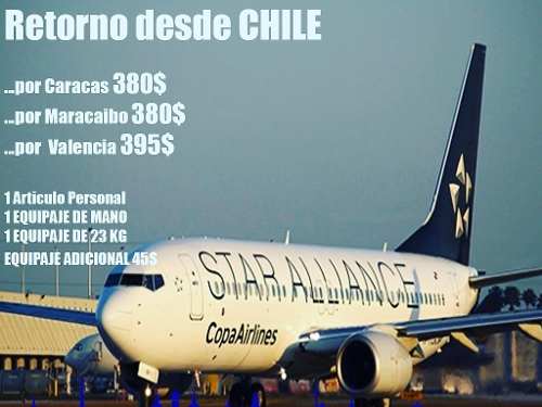 Traslado Aéreo Desde Chile A Venezuela Desde 380 Vrds