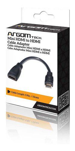 Cable Argom Adaptador Mini Hdmi A Hdmi 15 Cm Arg-cb-0052
