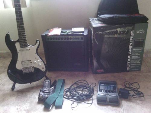 Guitarra Electrica Gama Media Con Amplificador Y Multiefecto