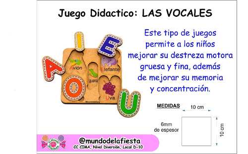 Juego Didáctico Vocales