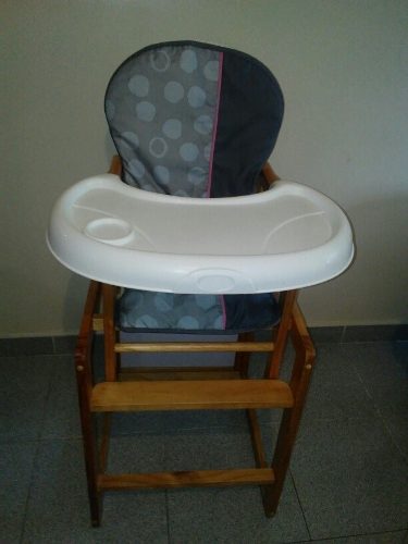 Silla De Comer Para Bebe.. 3 En 1, En Madera. Oferta 30v