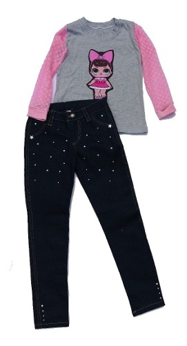 Conjunto Para Niñas Jeans