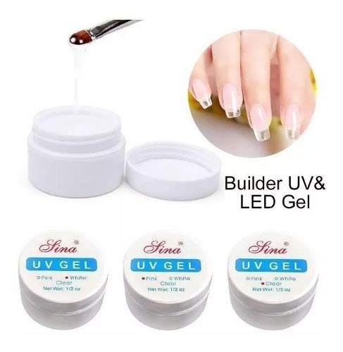 2 Und Gel Uv Lina Clear / Transparente De 1/2 Onza Manicure