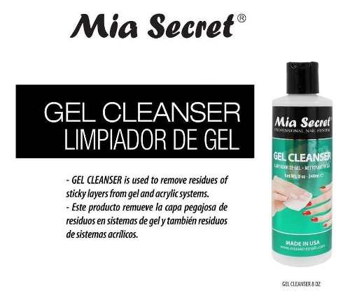 Mia Secret Removedor Gel Cleanser Sistema Uñas Barquisimeto
