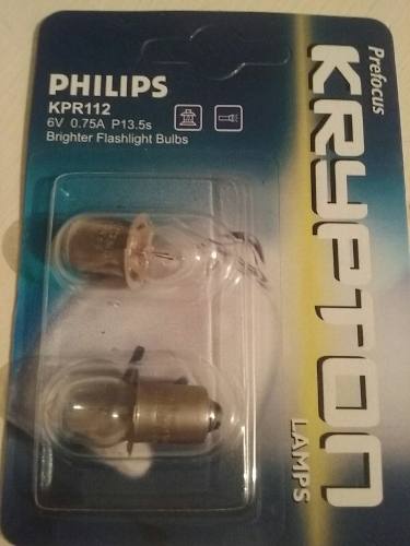 Philips Bombillo Linterna 6 Voltios Gas Krypton 0,75 Amp