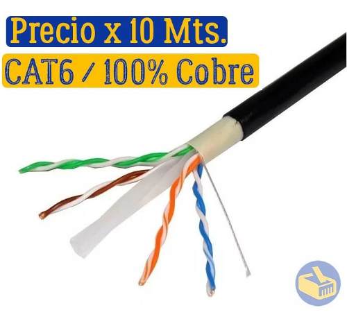 Cable Utp Intemperie Exteriores Outdoor Cat% Cobre
