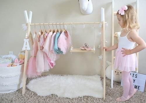 Closet Colgador Moderno De Ropa Montessori Para Niños