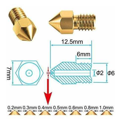 Excelfu Boquilla Para Impresora 3d 32 Repuesto Mk8