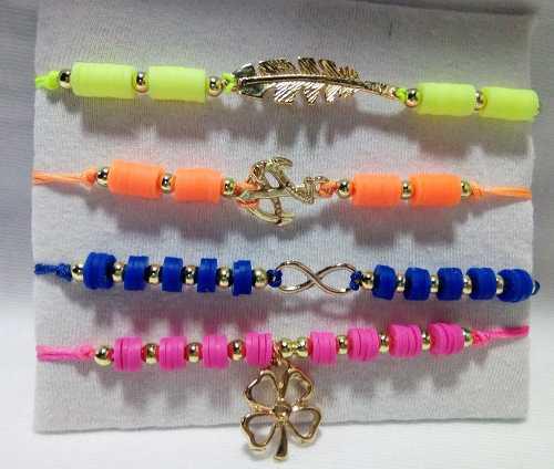 Pulseras Puca De Moda Con Letras Y Caracoles