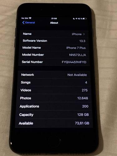 Apple iPhone 7 Plus 128gb Jet Black Liberado De Fábrica