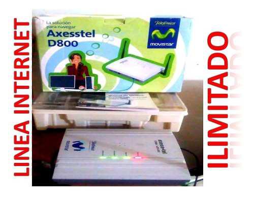 Modem Con Linea Internet Ilimitado Axess + Actualizacion