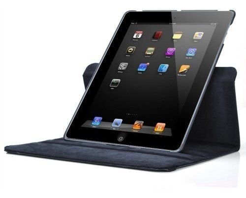 Para iPad Estuche Cuero Soporte Giratorio 360 Grado
