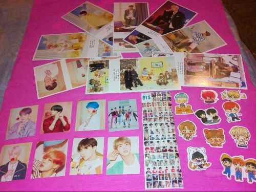 Bts K-pop Kit Postales+calcomanías+photocard