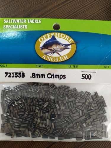Canutillo Crimp Doble Para Pesca.8mm 500 Unidades ($7)