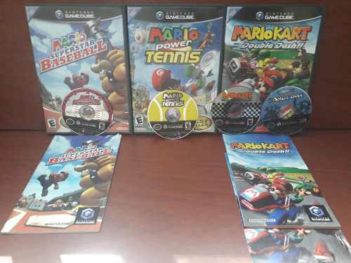 Juegos Nintendo Game Cube Mario Kart Power Tennis Baseball