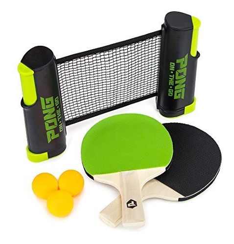 Pong On The Go. Portable Ping Playset Net Remo Bola