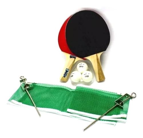 Set Raquetas Tenis De Mesa Ping Pong+pelotas+malla Tamanaco