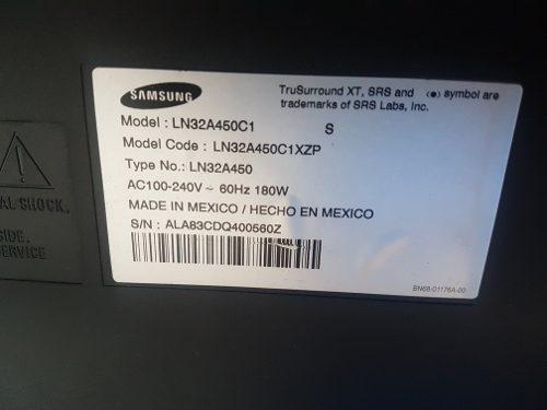 T.v. Samsung 32 Pulgadas Modelo Ln32a450c1 Para Repuesto 30v