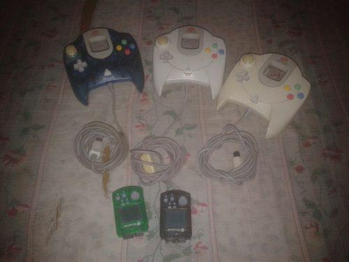 Controles De Sega Dreamcast (memorias Teclado Y Cable De Tv)