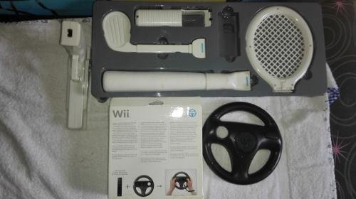 Kit Wii Accesorios Y Volante Para Control Wii Usados