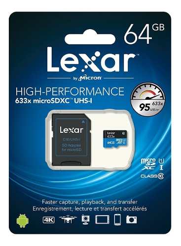 Lexar Memoria Micro Sd 64gb 95mb/s Go Pro. 