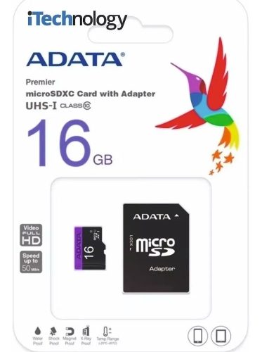 Memoria Micro Sd 16 Gb Adata Clase 10