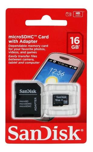 Memoria Micro Sd 16gb Sandisk Original 100%