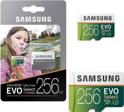 Memoria Micro Sd 256gb Samsung 100mb/s U3 Microsd Clase 10