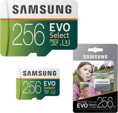 Memoria Micro Sd 256gb Samsung 100mb/s U3 Microsd Clase 10