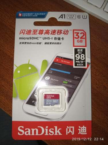 Memoria Micro Sd 32gb Sandisk Ultra Microsdhc 98 Mb 653x