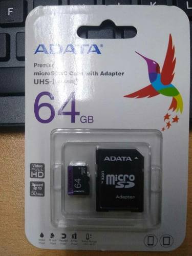 Memoria Micro Sd Adata 64 Gb Clase 10