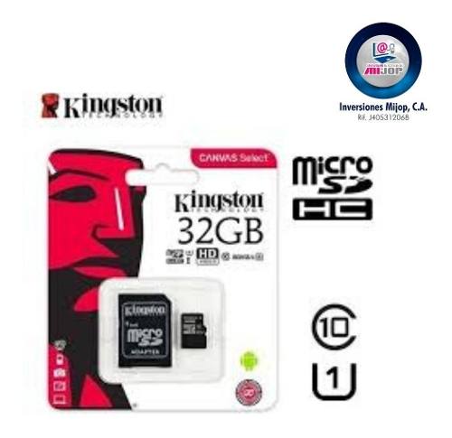 Memoria Micro Sd Hc Kingston 32 Gb Clase 10 9 Usd