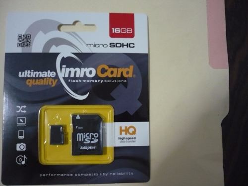 Memoria Micro Sdhc 16 Gb Imro Card Super Rapida