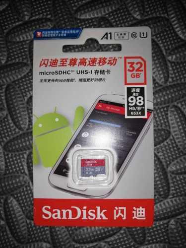 Memoria Micro Sdhc Sandisk 32 Gb Clase 10 A1 Nuevo Para Cel
