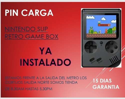 Pin Carga Nintendo Sup Retro Game Box Instalado