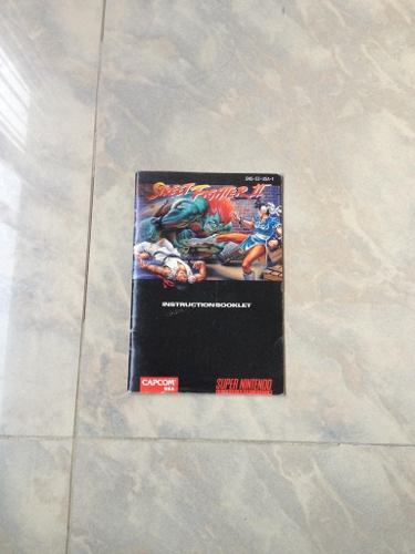 Street Fighter 2 / Snes Instruction Manual Booklet Original