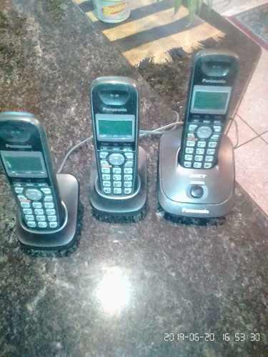 Tres Teléfonos Panasonic Inalambricos