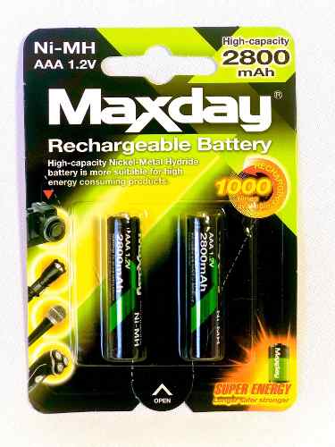 Baterías Recargables Aaa - Maxday - mah - Pilas (2