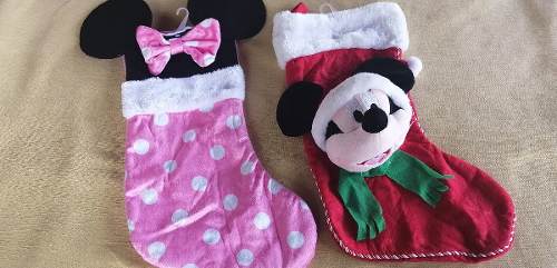 Botas De Navidad Mickey Y Minnie En Combo